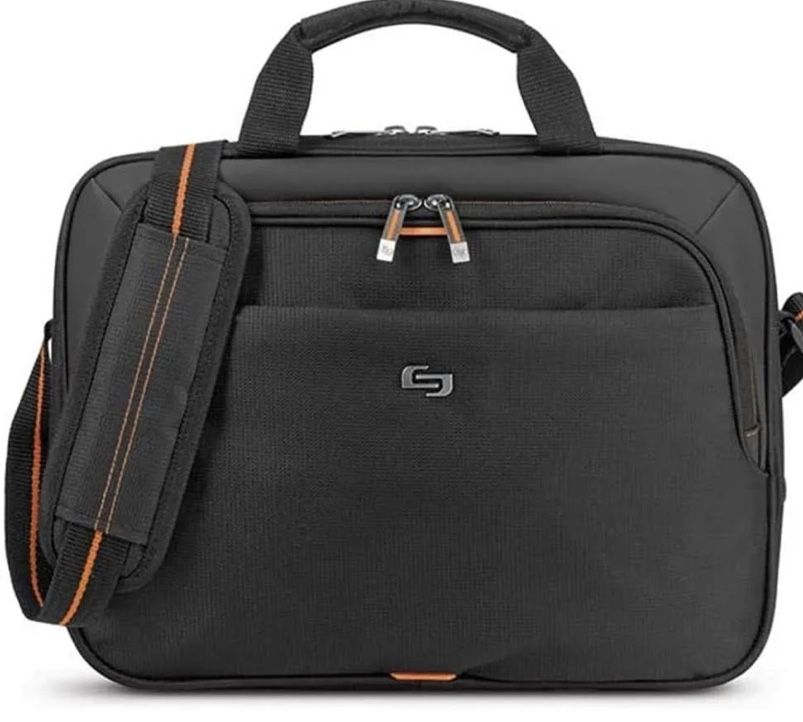 Black Laptop Case- Solo Ace Slim 13.3 Inch Laptop Briefcase