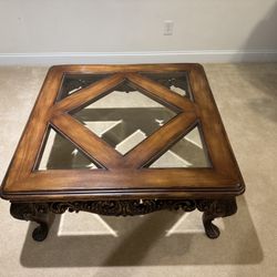 Wood And Glass Coffee Table