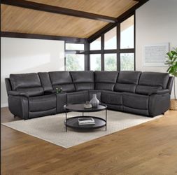 Wylder Leather Power Reclining Sectional