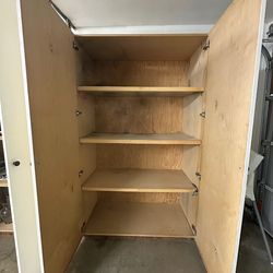 Wooden Garage Storage Cabinet with Shelves
