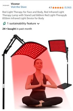 Red Light Therapy for Face and Body, Red Infrared Light Therapy Lamp with Stand Led 660nm Red Light-Therapy& 850nm Infrared Light Device for Body