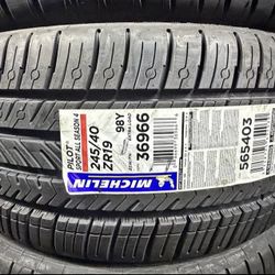 19” inch Michelin Pilot Sport A/S 4 Size  245/40R19. New Inventory 