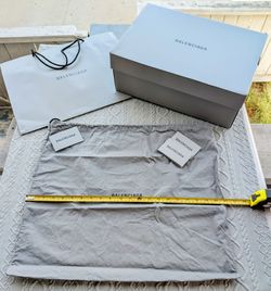 Balenciaga (empty) Box ~16" x 11" x 6.25" ~ 
+ XL Dust Bag  (19" x 17.5"), Paper Shopping Bag & COA.