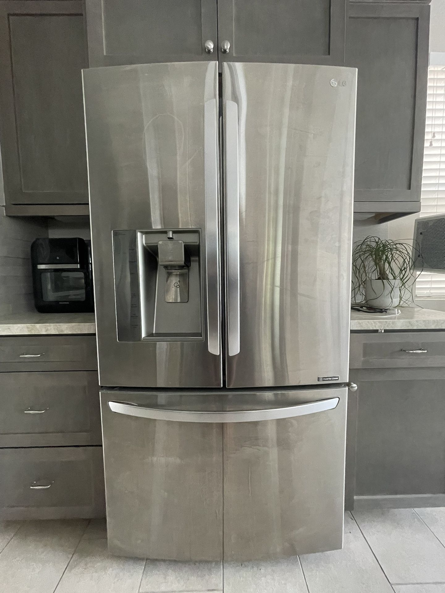 USED LG Stainless Steel Counter Depth French Door Refrigerator LFXC24726D *NEEDS NEW COMPRESSOR*