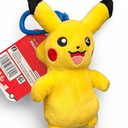 Pokémon Pikachu Plush Clip Keychain – Official Licensed