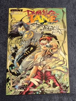 PAINKILLER JANE vs. THE DARKNESS 1 SIGNED x2 CONNER COVER 1997 NM EVENT TOP COW