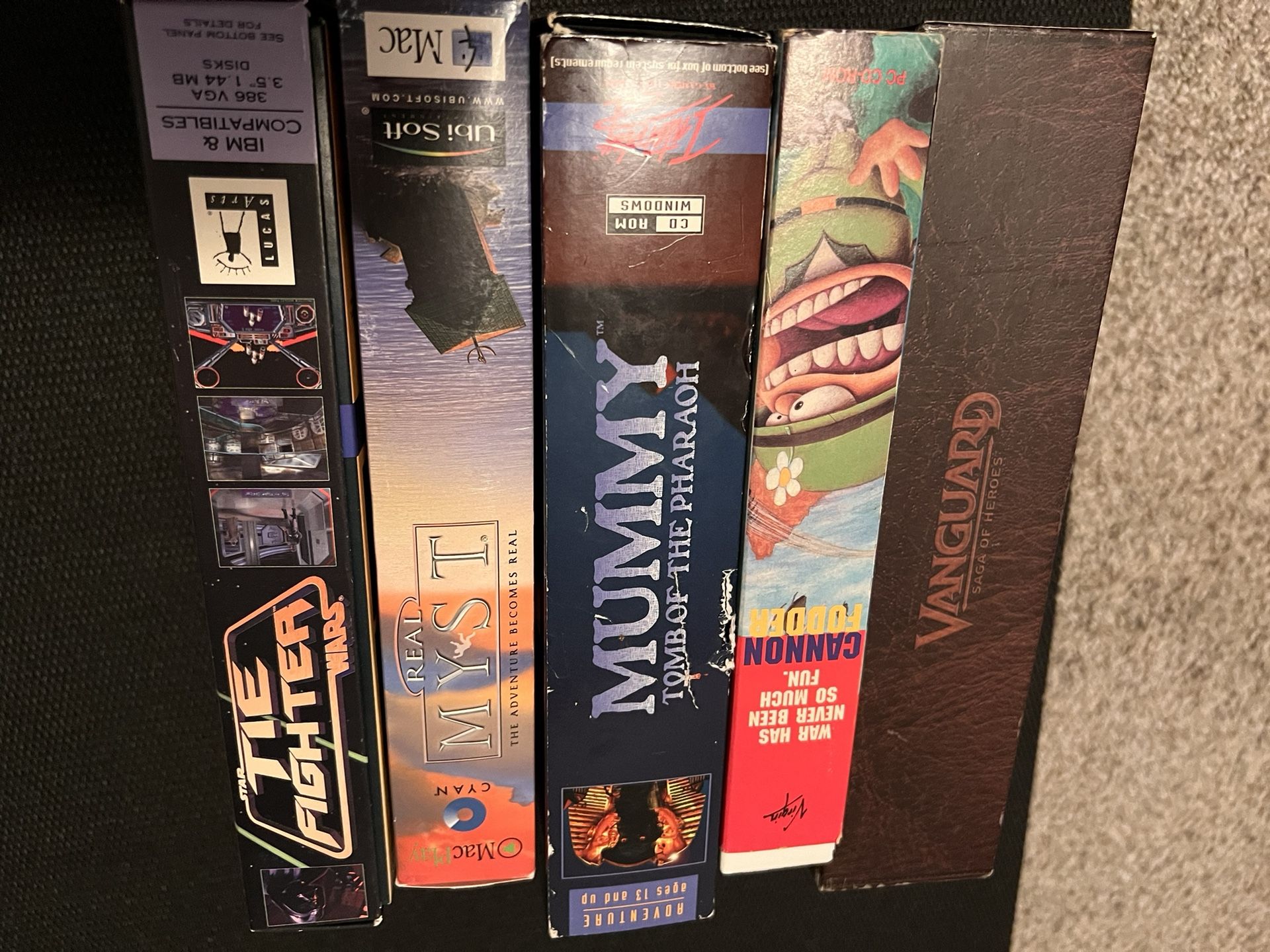 Big Box PC Collection! Great Deal - Read - Vanguard - Myst - Mummy - Tie Fighter - Cannon Fodder