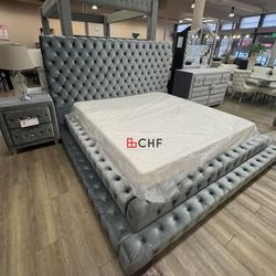 Queen  / Eastern King Size Bed Frame  - Mattress  Sold Separately 