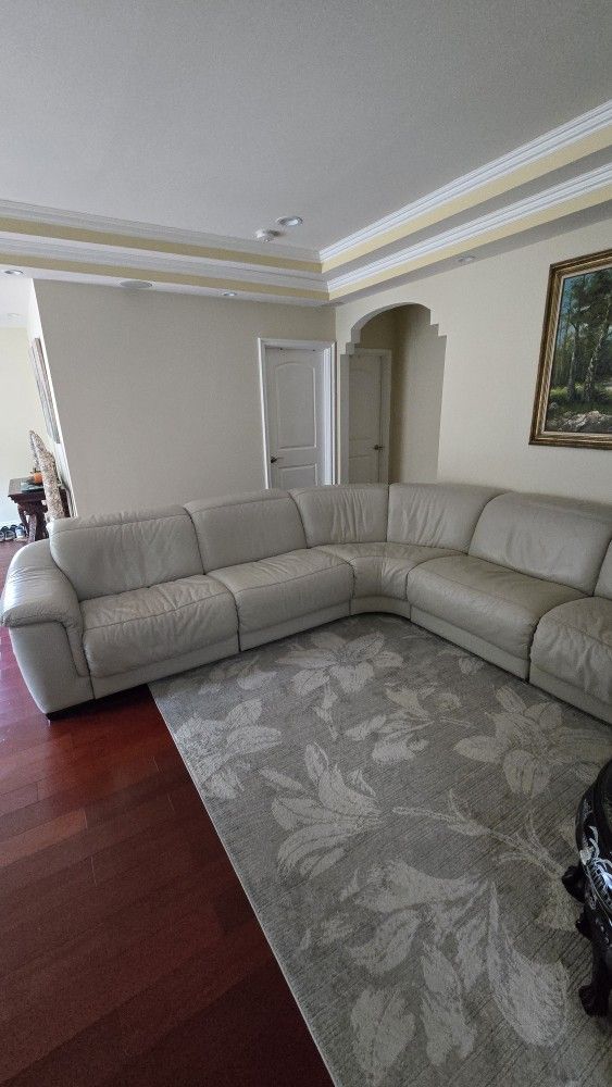 Natuzzi Edition Leather Sectional Couch