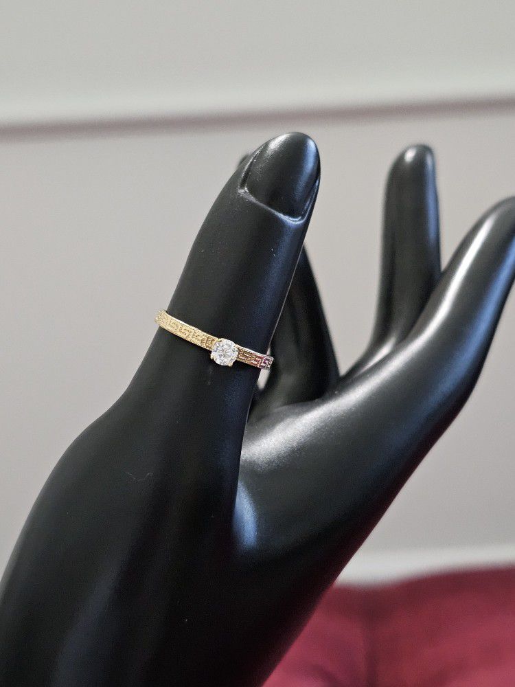 18k Real Saudi Gold Ring Size 7.5