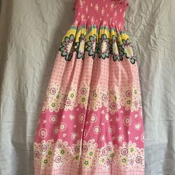 Girl's Pink Floral Dress