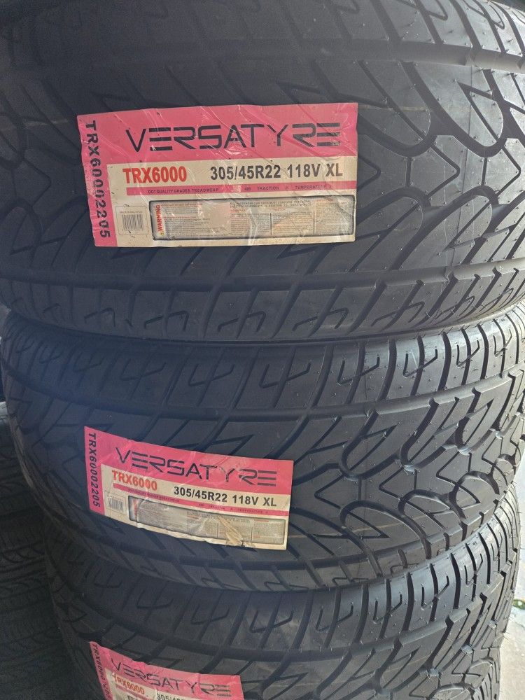 (4) 305/45r22 Versatyre Tires 305 45 22 Inch