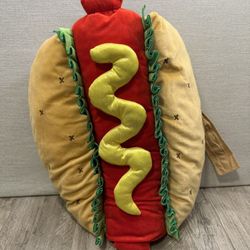 Large Dog Costume Halloween Hot Dog With Mustard