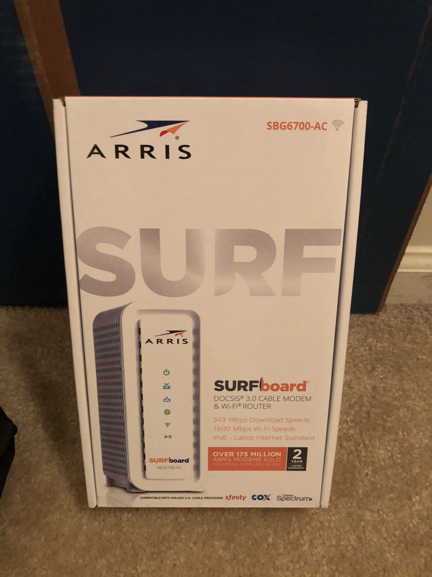 ARRIS Surfboard (8x4) Docsis 3.0 Cable Modem Plus AC1600 Dual Band Wi-Fi Router