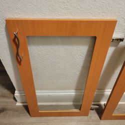 3 Project Pieces Wood Cabinet Doors (1 Without Glass) All $10