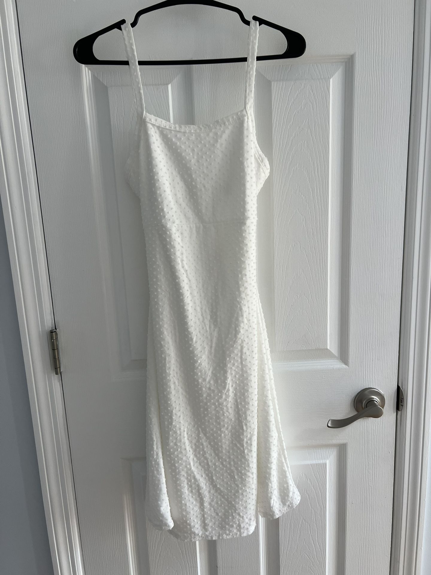 XS Olivia Rae Popcorn White Dress polyester and spandex