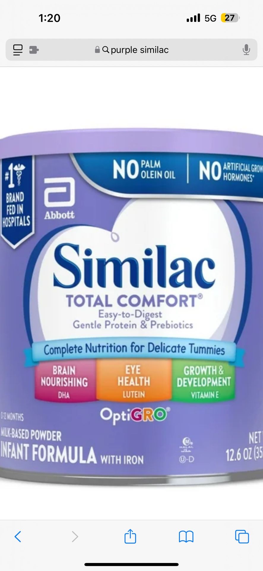 Similac Total Comfort/baby Formula
