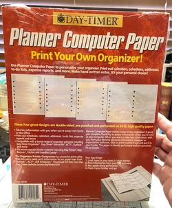 NEW 3 Packs of Planner Computer Paper w/Beautiful Ocean and Mountain Watermark by Day-Timer