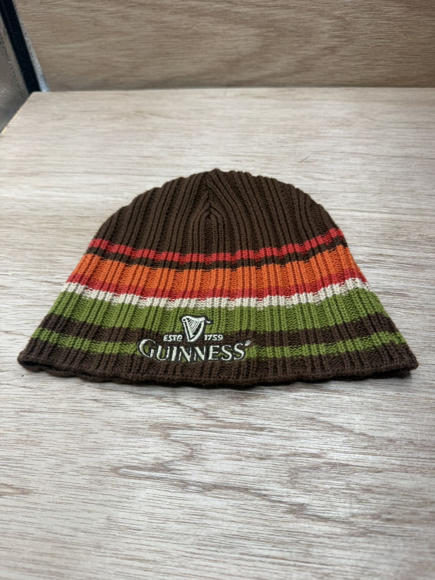 Guinness Beer Striped Logo Knit Beanie Cap Hat