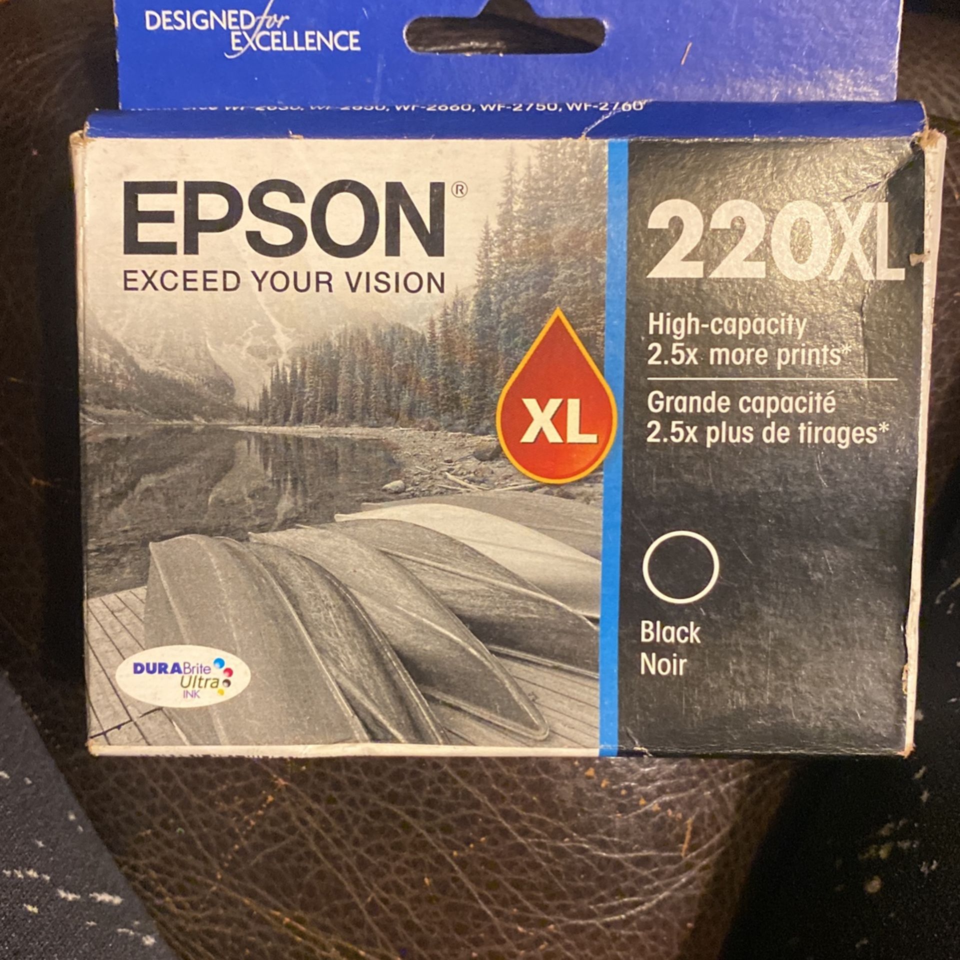 5 Epson 220XL Black Ink Cartridges