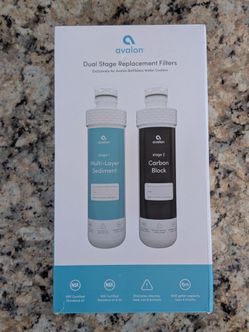 BNIB - Avalon bottleless water
coolers that use two filters