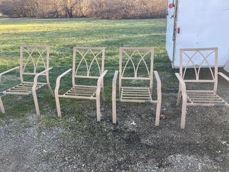 4 Chairs No Cushions