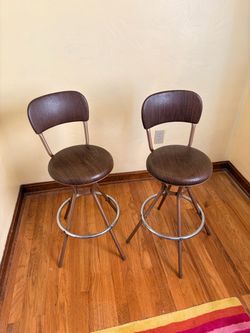 Vintage Cosco Swivel Bar Stools - Pair