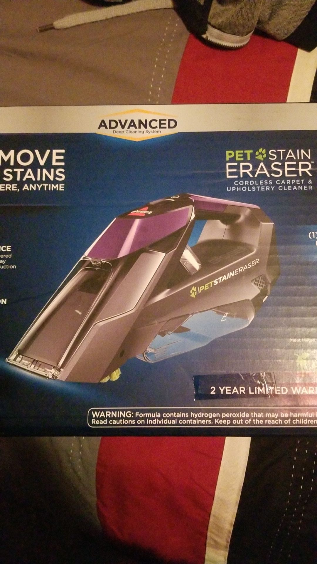 NEW! BISSELL Pet Stain Eraser [Portable cordless carpet and upholstery cleaner]