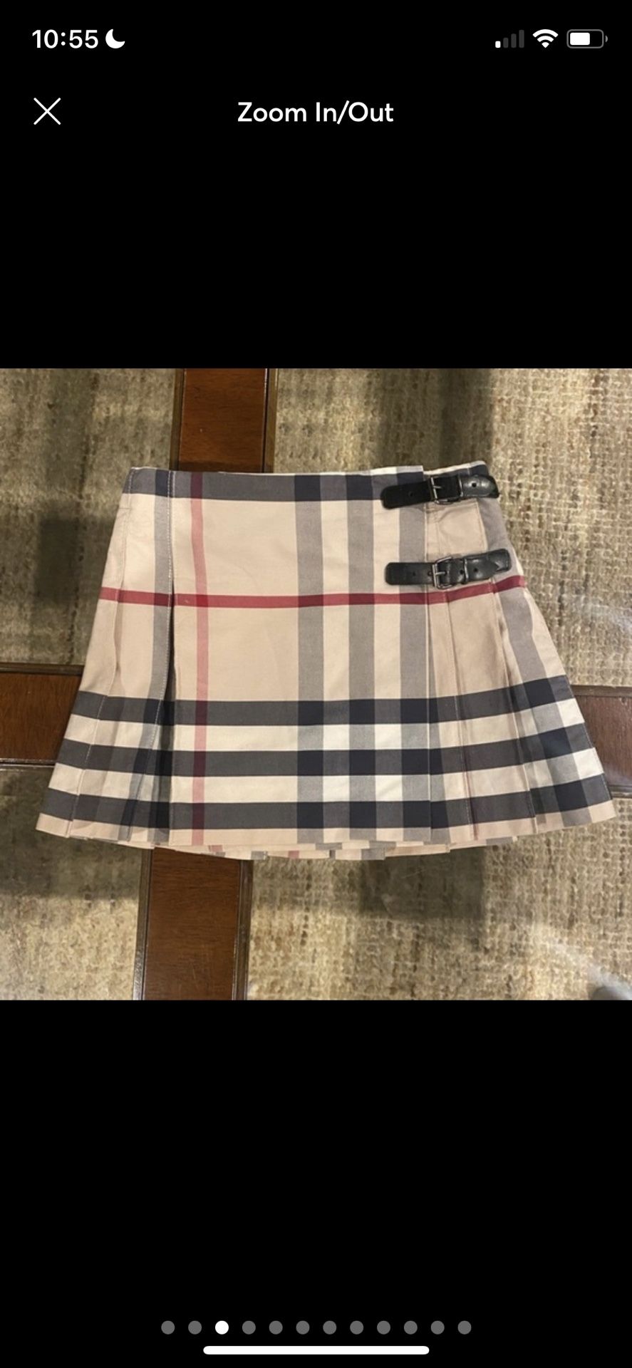 Burberry Pleated two Buckle skirt 18 Months