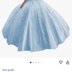Quinceanera Dress Size 16 Lace Back