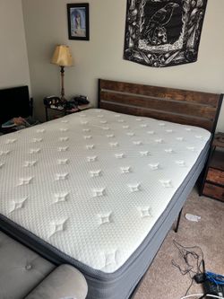 Queen Memory Foam Mattress and Bed Frame Combo
