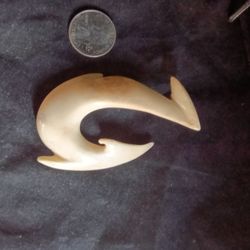 Ivory Hawaiian Hand Carved Fish Hook