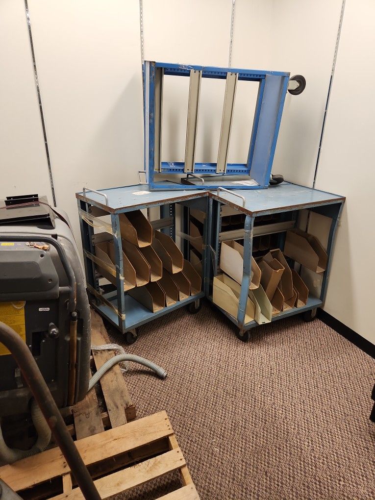 Heavy duty steel rolling cart