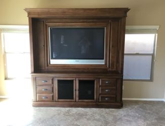 Entertainment Center with 65” Panasonic TV