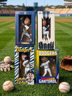 Dodgers Bobbleheads (Snell, Edman, Graterol, Fernando Valenzuela)