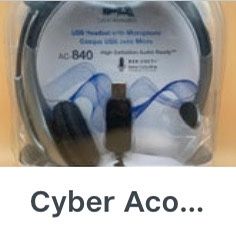 Cyber Acoustic USB Headset with Microphone