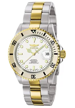 USED Invicta Signature Watch 7180 Pro Diver Two-Tone gold/silver Automatic