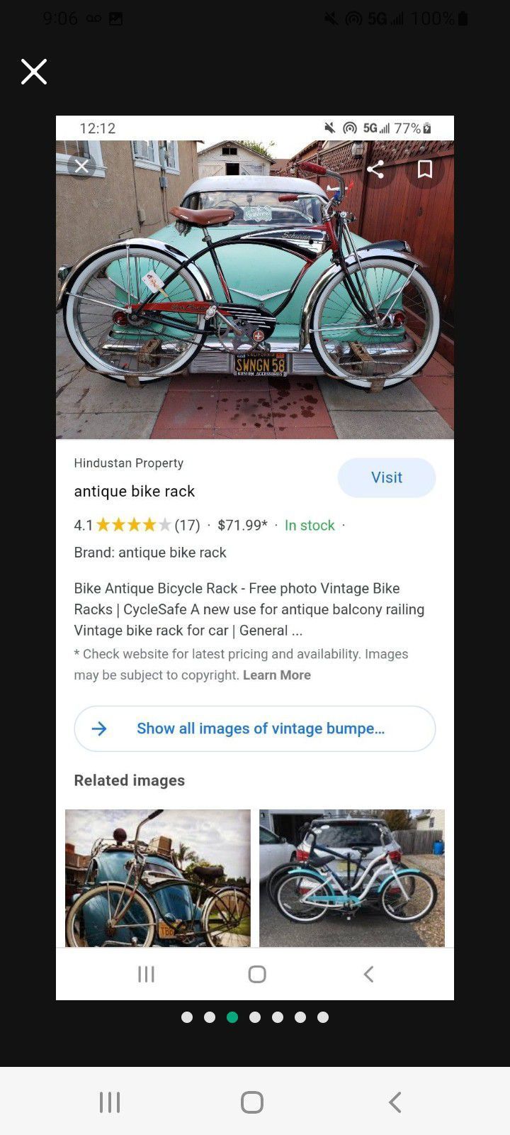 Motorcycle Scooter Bicycle Clamp On Bumper Racks