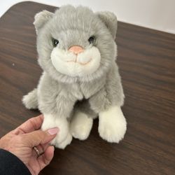 Vtg GUND Scoopers, Jr, Gray Green Eyes Plush Kitty Cat 11048 Stuffed Animal Very Rare
