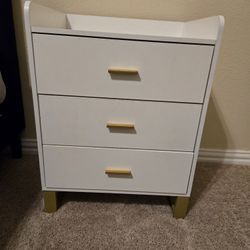 White And gold Night Stands