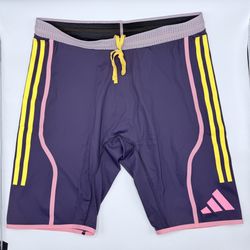 Adidas Adizero Promo Running Short Tights IN1119 Purple/Yellow Men’s XL $130