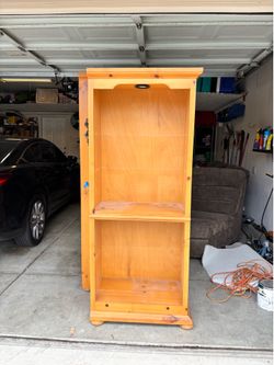 Hutch Shelving Unit Bookshelf Cabinet w/light