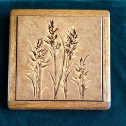 Vintage Italian Ceramic Wheat Tile