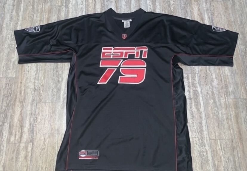 Black NFL NBA MLB vintage starter black ESPN football jersey (Size- Large) BRAND NEW AUTHENTIC- $40