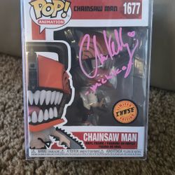 Autographed Funko POP! Chainsaw Man (Chase) | Signed by Christina Kelly