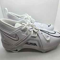 Nike Mens Cleats Size 12 Alpha Menace Pro 3 White Black Football CT6649-109