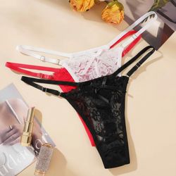 X3 Sexy Women Lace Thong G-string Panties Lingerie Underwear Crotchles T-back