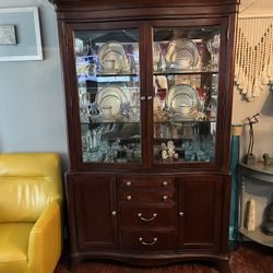 Lighted 2-piece China cabinet