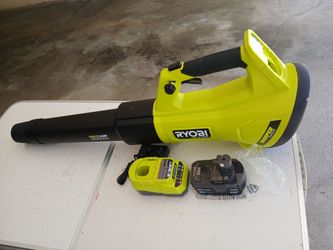 Sopladora Ryobi 18v Brushless dos belosidades bateria 4.0 y cargador