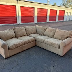 2 Piece Light Brown Sectional Sofa